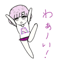 idol otaku-chan 3 -purple- sticker #8019220