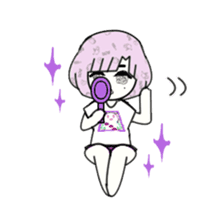 idol otaku-chan 3 -purple- sticker #8019221