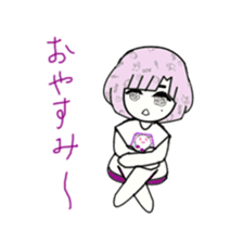 idol otaku-chan 3 -purple- sticker #8019223