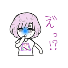 idol otaku-chan 3 -purple- sticker #8019226