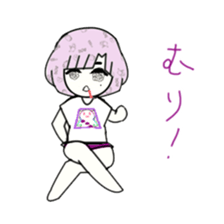 idol otaku-chan 3 -purple- sticker #8019227