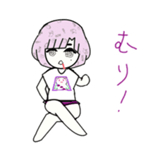 idol otaku-chan 3 -purple- sticker #8019227