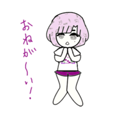 idol otaku-chan 3 -purple- sticker #8019228