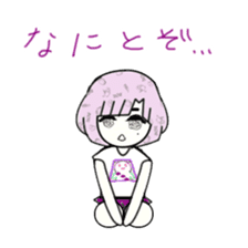 idol otaku-chan 3 -purple- sticker #8019229