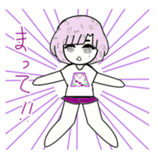 idol otaku-chan 3 -purple- sticker #8019232