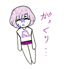 idol otaku-chan 3 -purple- sticker #8019237