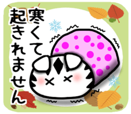 White cat autumn version Sticker-5 sticker #8019273