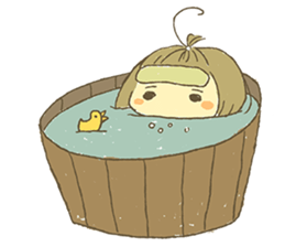 Cowlick girl's daily sticker #8019383