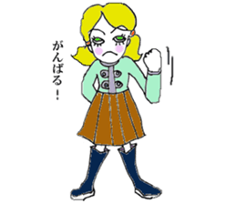 The all woman dose her best ! sticker #8020017