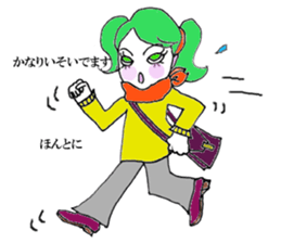 The all woman dose her best ! sticker #8020022