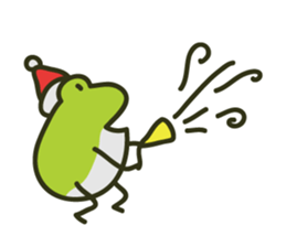 Keko the frog "frog in christmas" sticker #8021496