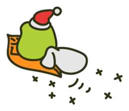 Keko the frog "frog in christmas" sticker #8021505