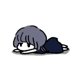 Negative Girl Ku-chan sticker #8022774