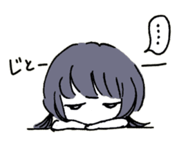 Negative Girl Ku-chan sticker #8022781