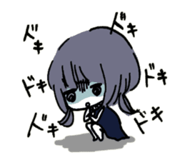 Negative Girl Ku-chan sticker #8022782