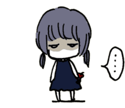 Negative Girl Ku-chan sticker #8022783