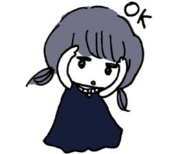 Negative Girl Ku-chan sticker #8022784