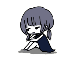 Negative Girl Ku-chan sticker #8022787