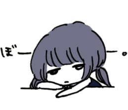 Negative Girl Ku-chan sticker #8022788