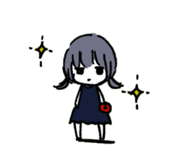 Negative Girl Ku-chan sticker #8022789