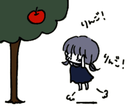 Negative Girl Ku-chan sticker #8022795