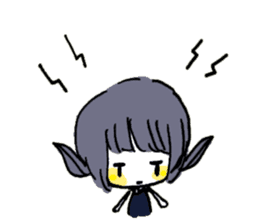 Negative Girl Ku-chan sticker #8022796