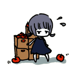 Negative Girl Ku-chan sticker #8022802