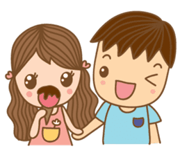 Yaimai & Poogun Sweet couple sticker #8023834