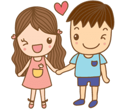 Yaimai & Poogun Sweet couple sticker #8023835
