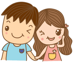 Yaimai & Poogun Sweet couple sticker #8023841