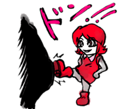 the badgirl WARUKO HEATUP sticker #8024000