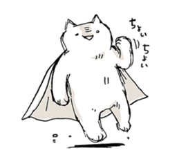 The white hero cat sticker #8024352