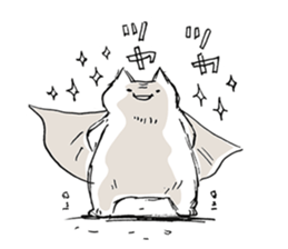 The white hero cat sticker #8024357