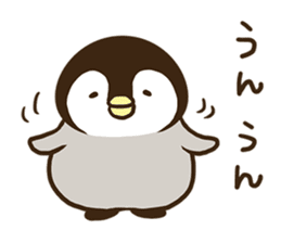 Affirmative emperor penguin. sticker #8024525