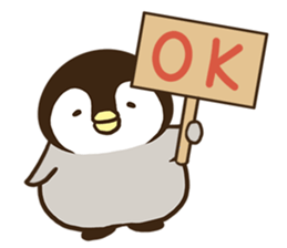 Affirmative emperor penguin. sticker #8024529