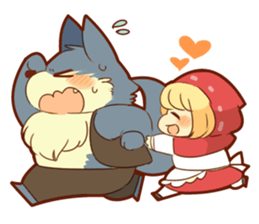 Little Red Riding Hood and wolf! sticker #8026931