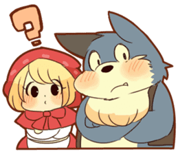 Little Red Riding Hood and wolf! sticker #8026953