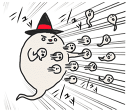 Friends of ghost and pumpkin sticker #8029853