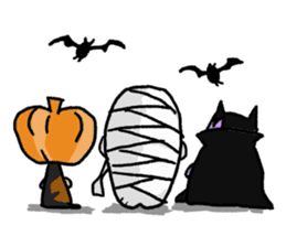 Friends of ghost and pumpkin sticker #8029875