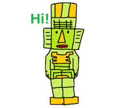 Big Head,Ormeca and Tall,Toltec culture sticker #8030218