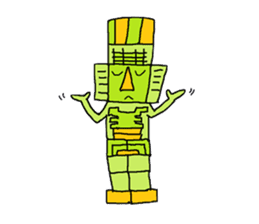 Big Head,Ormeca and Tall,Toltec culture sticker #8030219