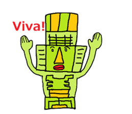Big Head,Ormeca and Tall,Toltec culture sticker #8030222