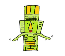 Big Head,Ormeca and Tall,Toltec culture sticker #8030229