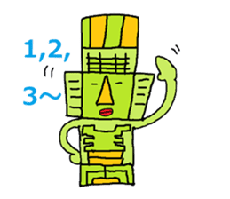 Big Head,Ormeca and Tall,Toltec culture sticker #8030230