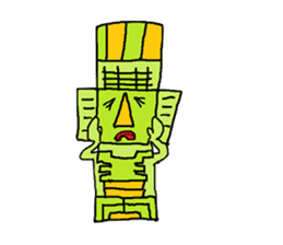 Big Head,Ormeca and Tall,Toltec culture sticker #8030234