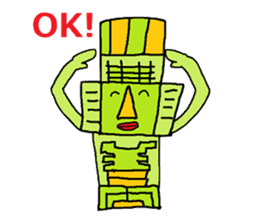 Big Head,Ormeca and Tall,Toltec culture sticker #8030238