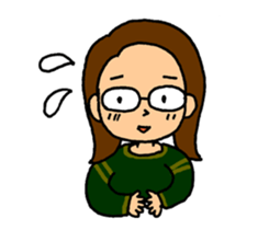 The farsighted woman sticker #8032538