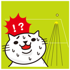 Very white cat to play tennis sticker #8032591
