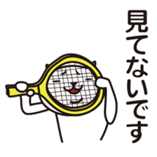 Very white cat to play tennis sticker #8032619