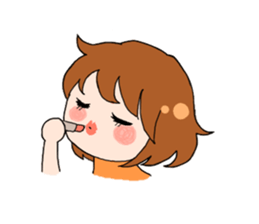 Daily conversation of girl sticker #8033482